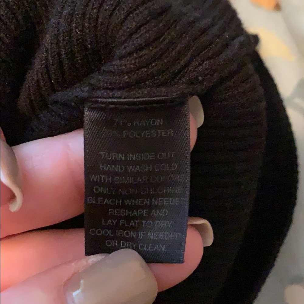 White House Black Market Black Turtleneck Sweater - Picture 4 of 4